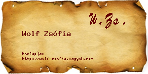 Wolf Zsófia névjegykártya