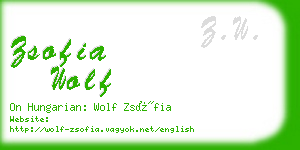zsofia wolf business card